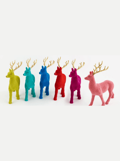 Flocked Reindeer - Posh Tots Children's Boutique