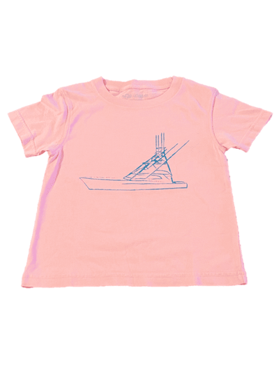 T-Shirt, S/S Sport Fishing Boat - Pink