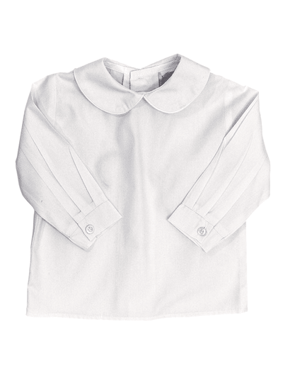 Boys Long Sleeve Button Back Shirt - White