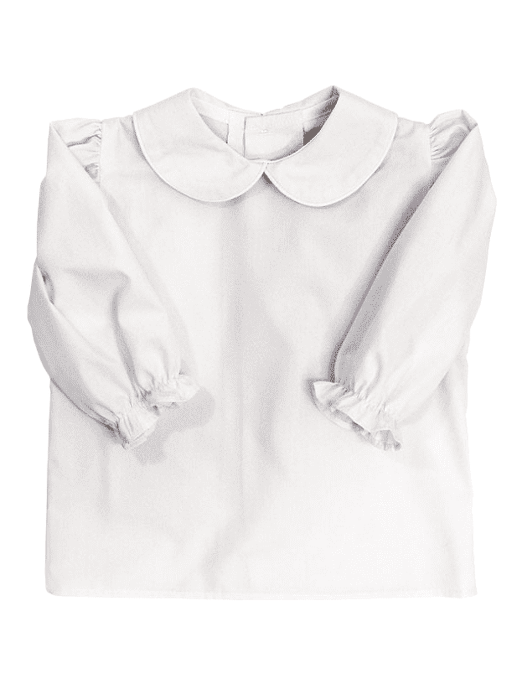 Girl's L/S Cotton Button Back Onesie/Blouse