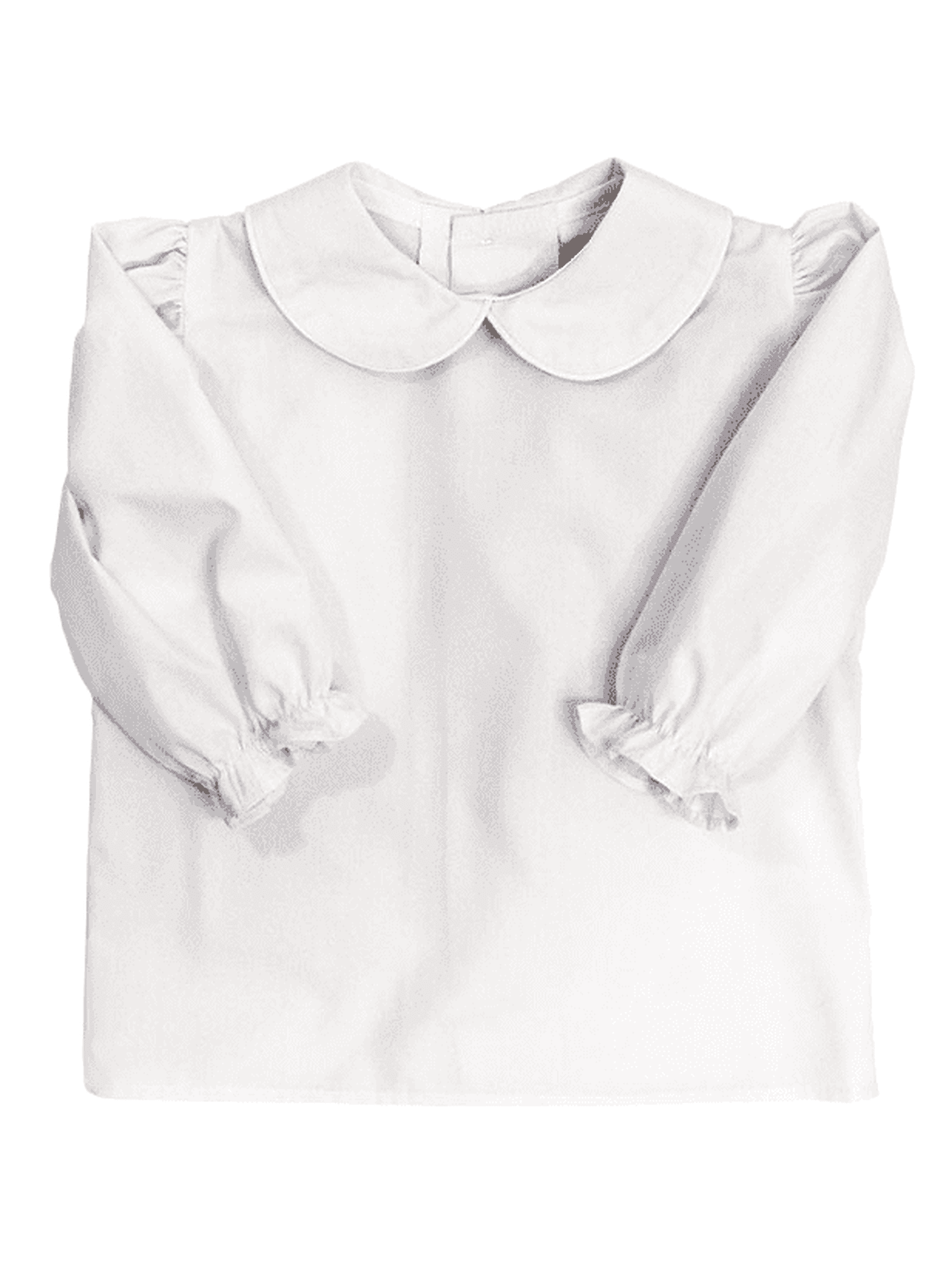 Girl's L/S Cotton Button Back Onesie/Blouse
