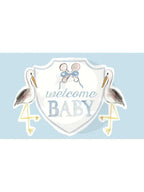 "Welcome Baby" Stork Flag