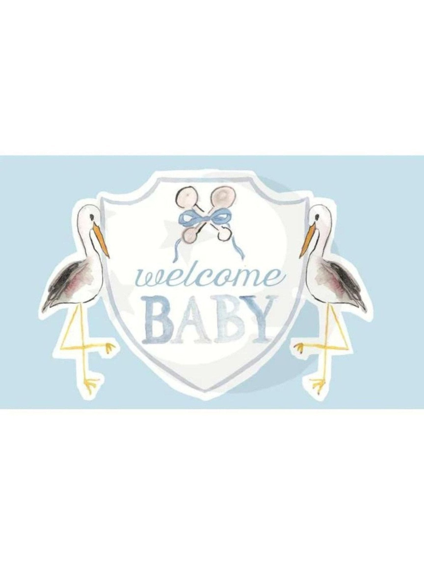 "Welcome Baby" Stork Flag