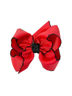 Red & Black Moonstitch Bow