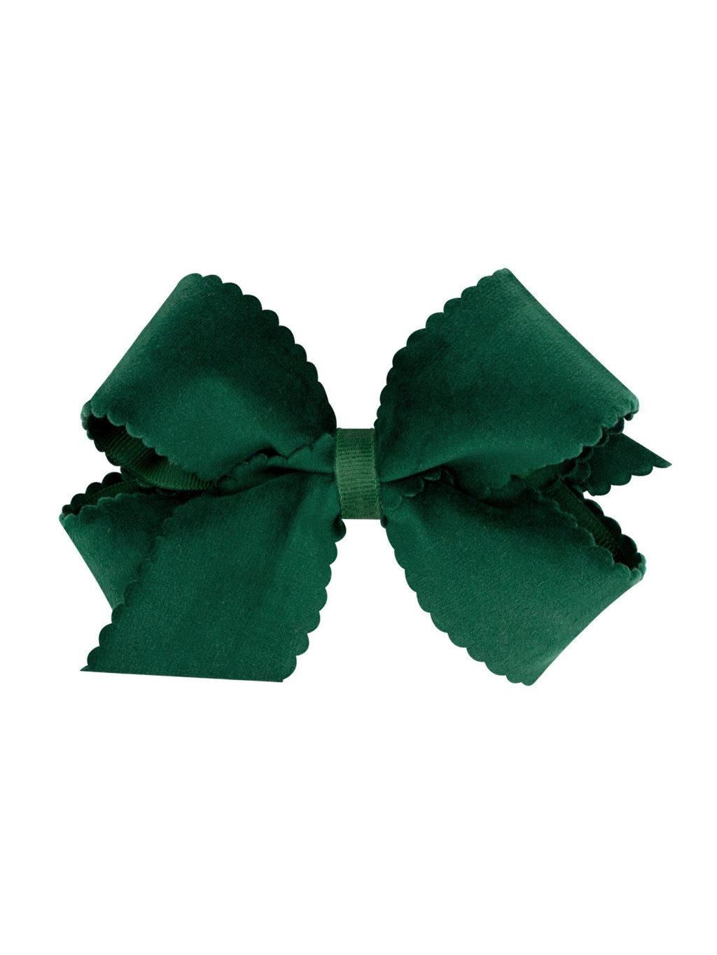 Scalloped Edge Faux Velvet Bow