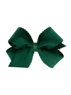 Scalloped Edge Faux Velvet Bow