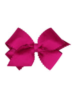 Scalloped Edge Faux Velvet Bow