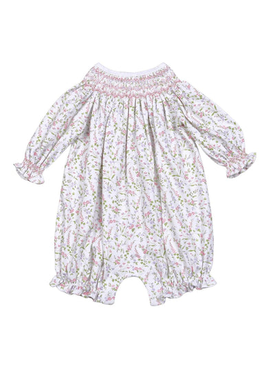 Evelyn Floral Smocked Bubble