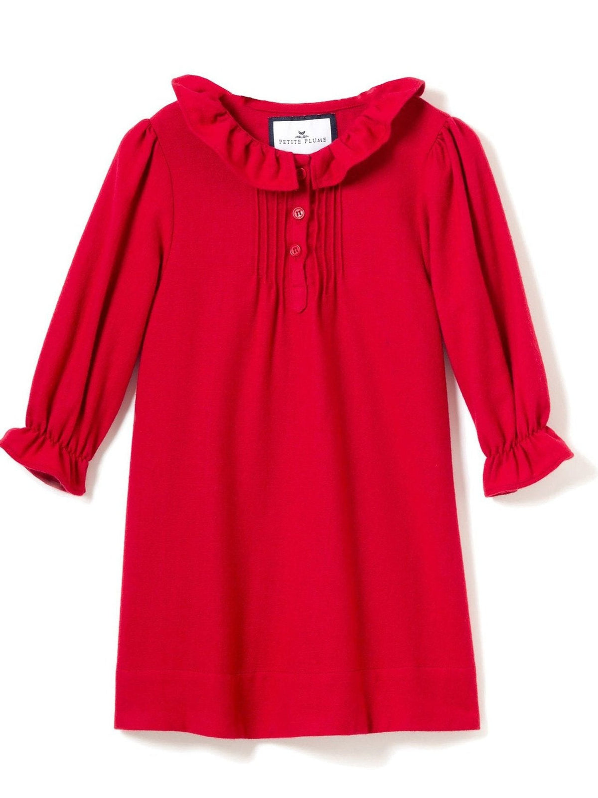 Red Flannel Victoria Nightgown