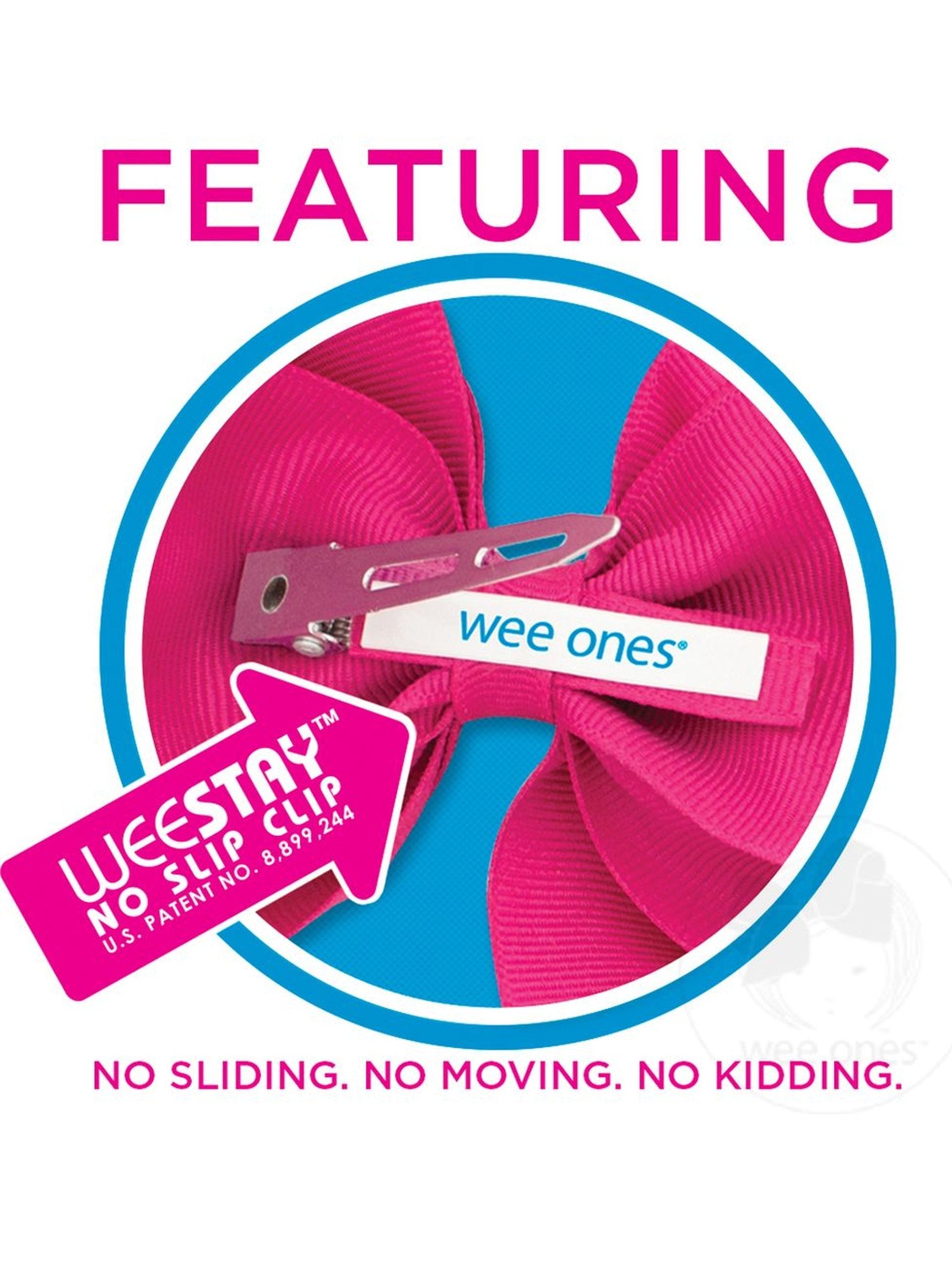 Moonstitch Embroidered Grosgrain Bow - Collegiate