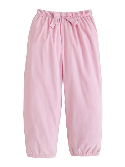 Banded Bow Pants - Pink Corduroy