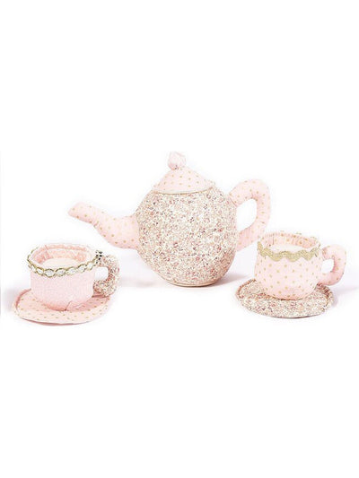 Floral 3 PC Plush Tea Set Toy