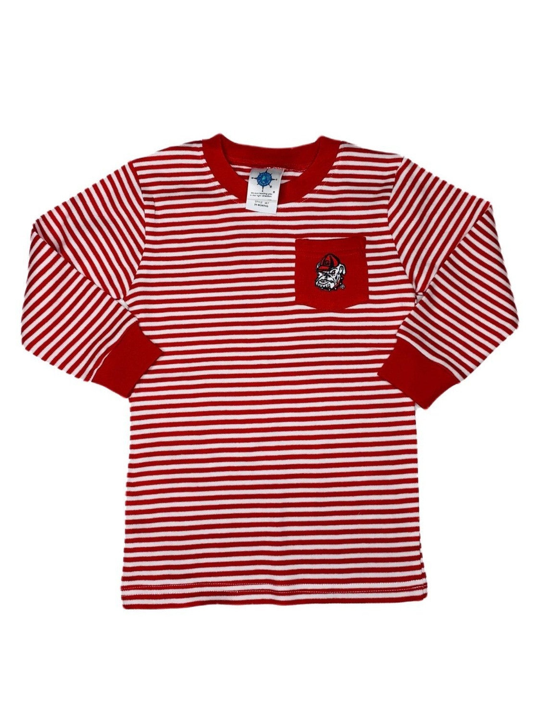 Georgia Striped Long Sleeve Pocket Tee