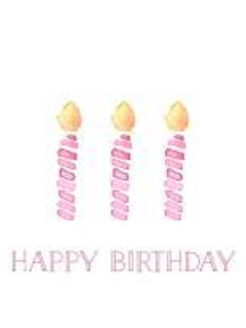 "Happy Birthday" Candles Enclosure Card