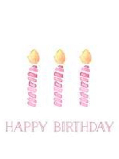 "Happy Birthday" Candles Enclosure Card