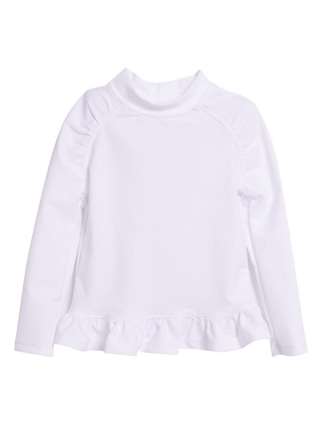 White Ruffle Rash Guard