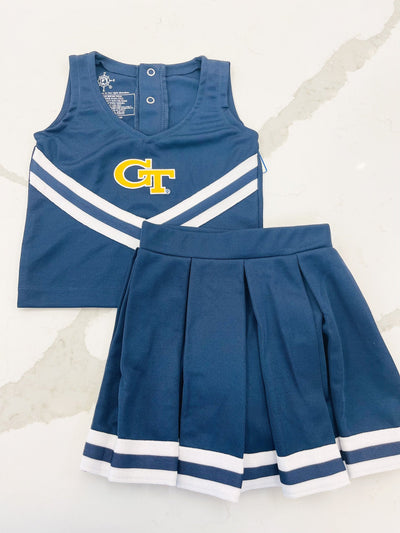 Georgia Tech Two Piece Cheer Uniform - Posh Tots Children's Boutique