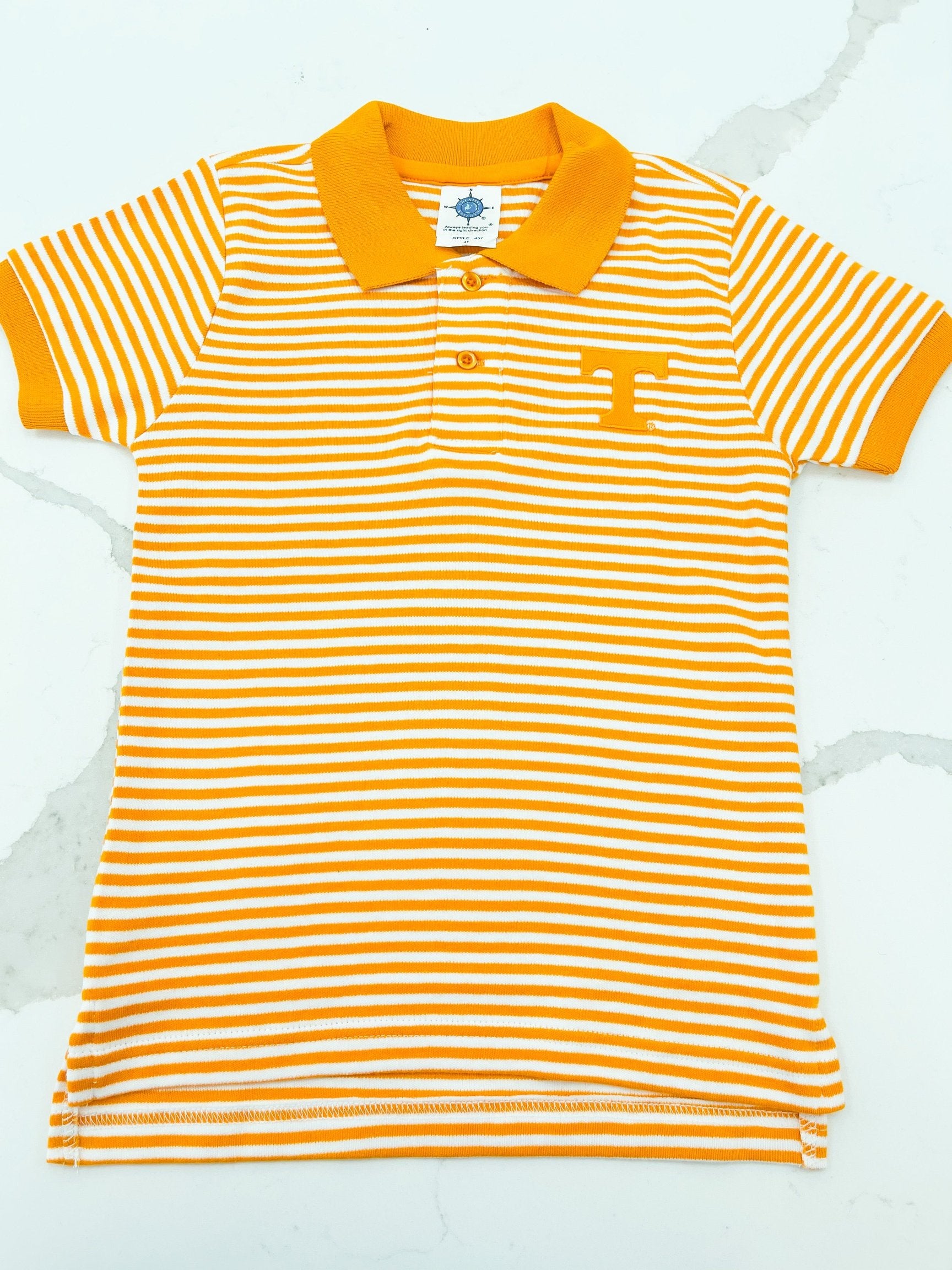 Tennessee Striped Polo - Posh Tots Children's Boutique
