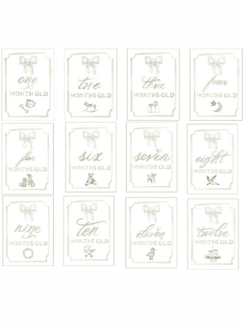 by Month Card Set
