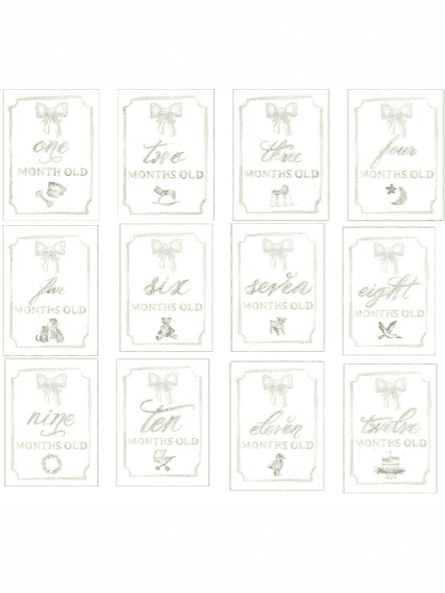 by Month Card Set