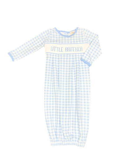 Little Brother Smocked Gingham Gown