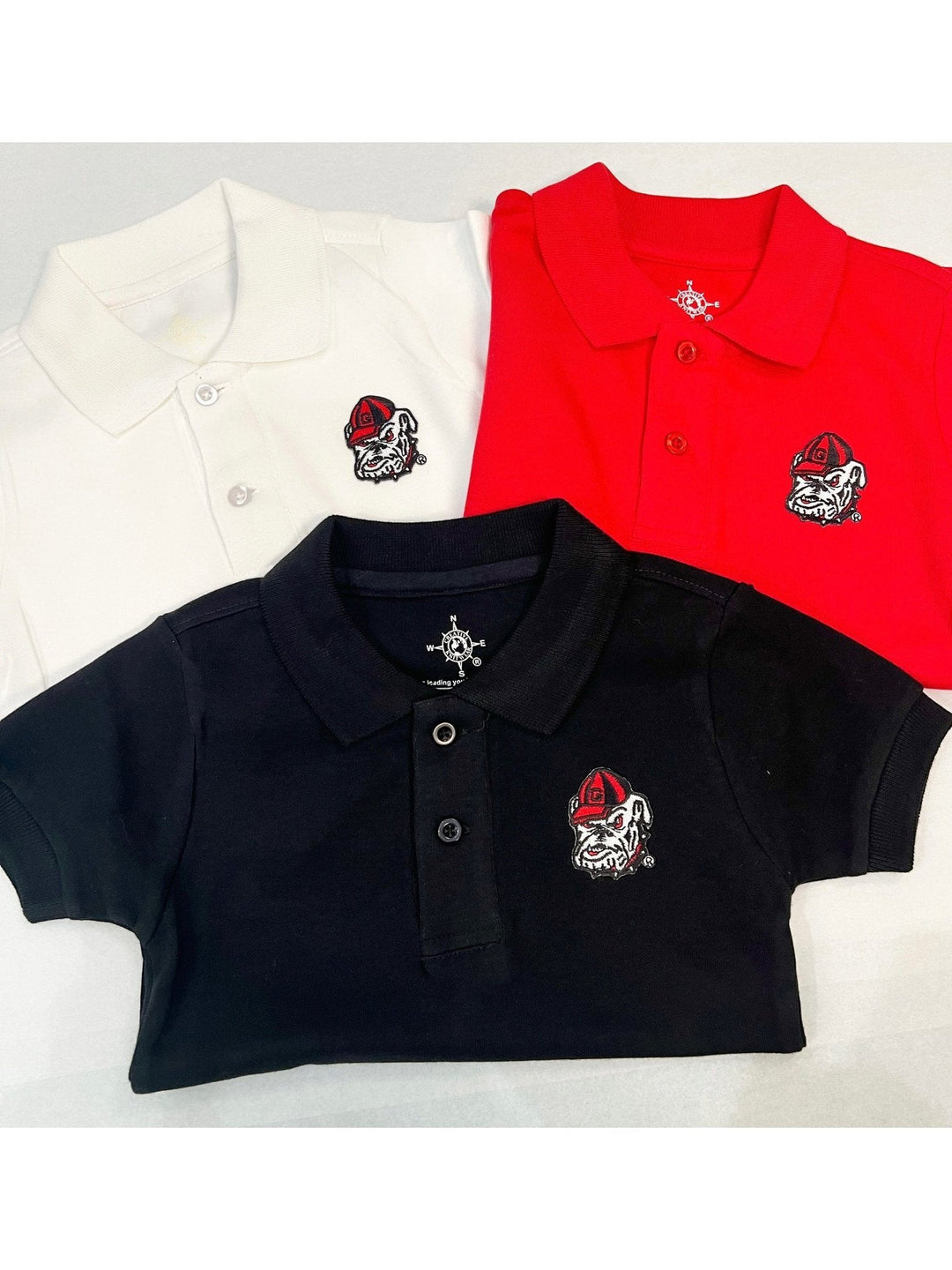 Georgia Polo Shirt w/ Bulldog | Posh Tots Children's Boutique