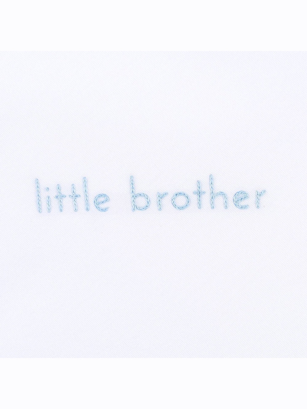 "Little Brother" Embroidered Zip Pajamas