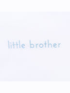 "Little Brother" Embroidered Zip Pajamas