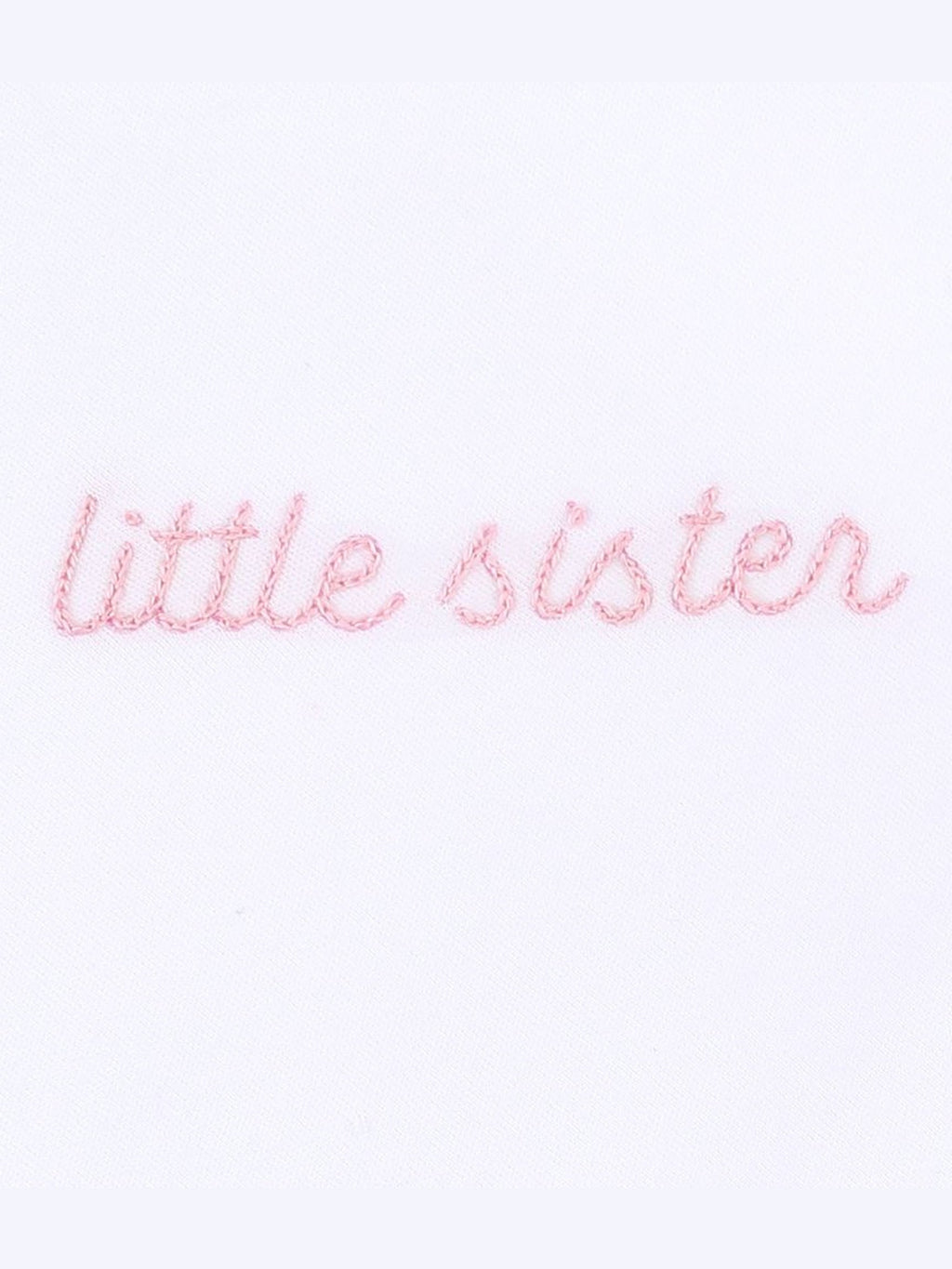 "Little Sister" Embroidered Zip Pajamas