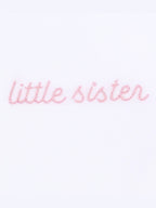 "Little Sister" Embroidered Zip Pajamas