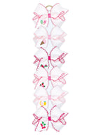 Moonstitch Embroidered Grosgrain Bow - Asst'd Designs