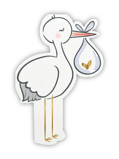 Stork Beverage Napkins 20ct - Posh Tots Children's Boutique
